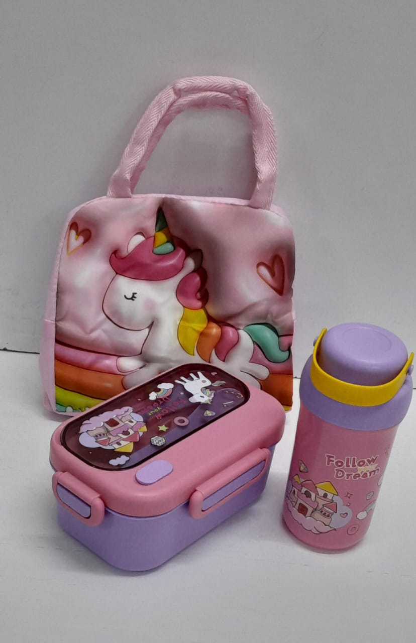 Decorative kids set with insulated bag