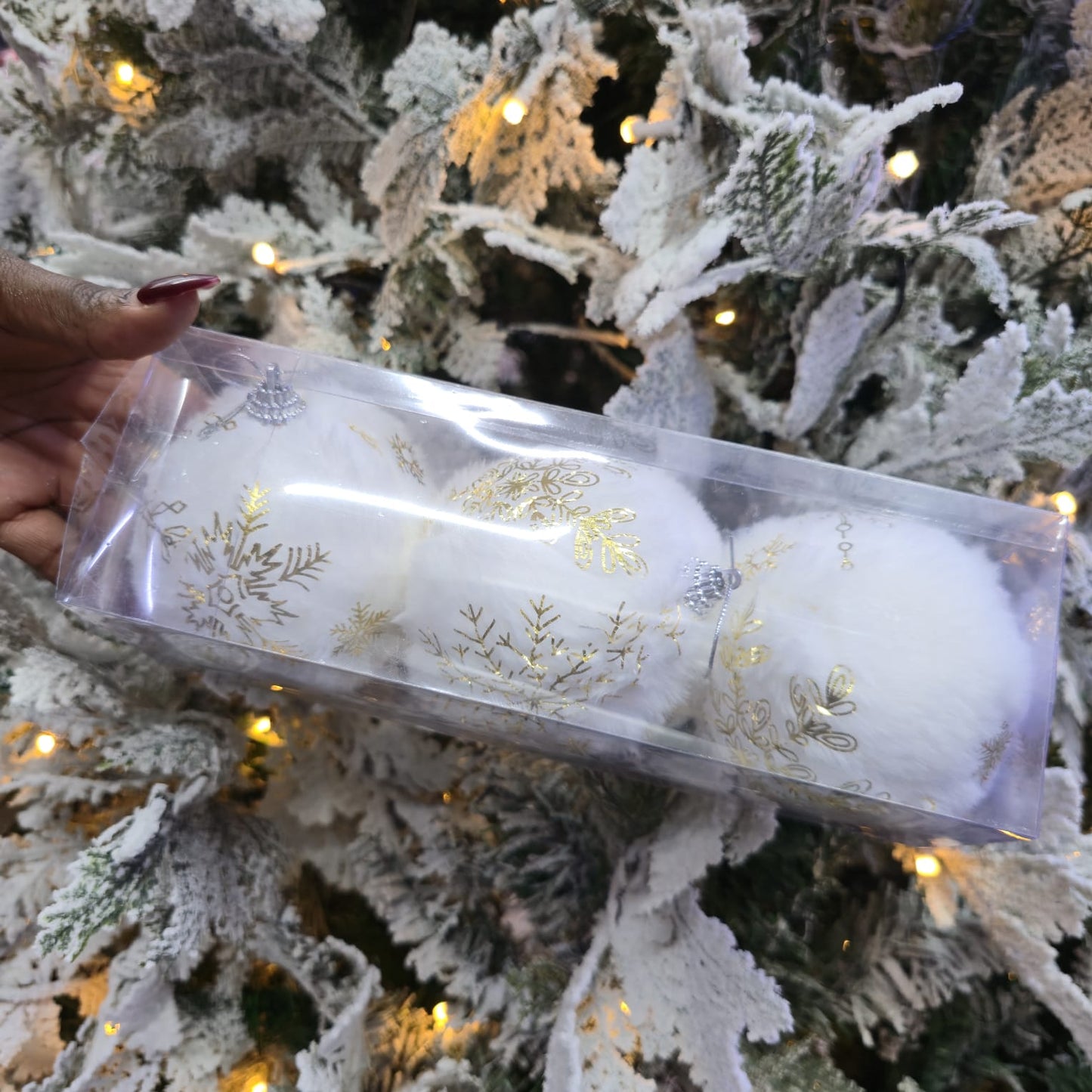 Fluffy 3pc Set Christmas Ball