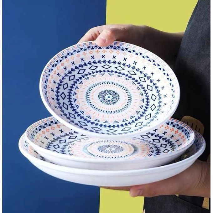 Ceramic  pink flowered dinner set 24pc