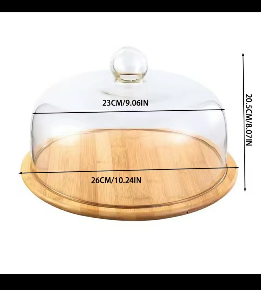 Doom shape glass cake cover