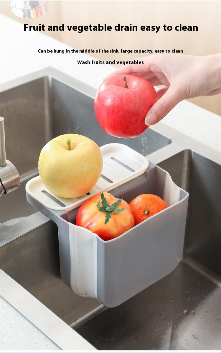 Kitchen Retractable drainage basket with suction cup