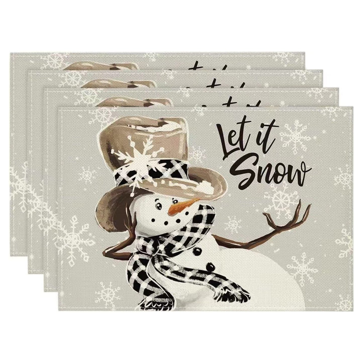 Plaid Christmas Rectangular Placemats Set of 2pcs 650/-