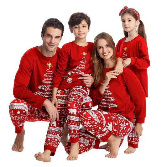Family matching Christmas pajama sets