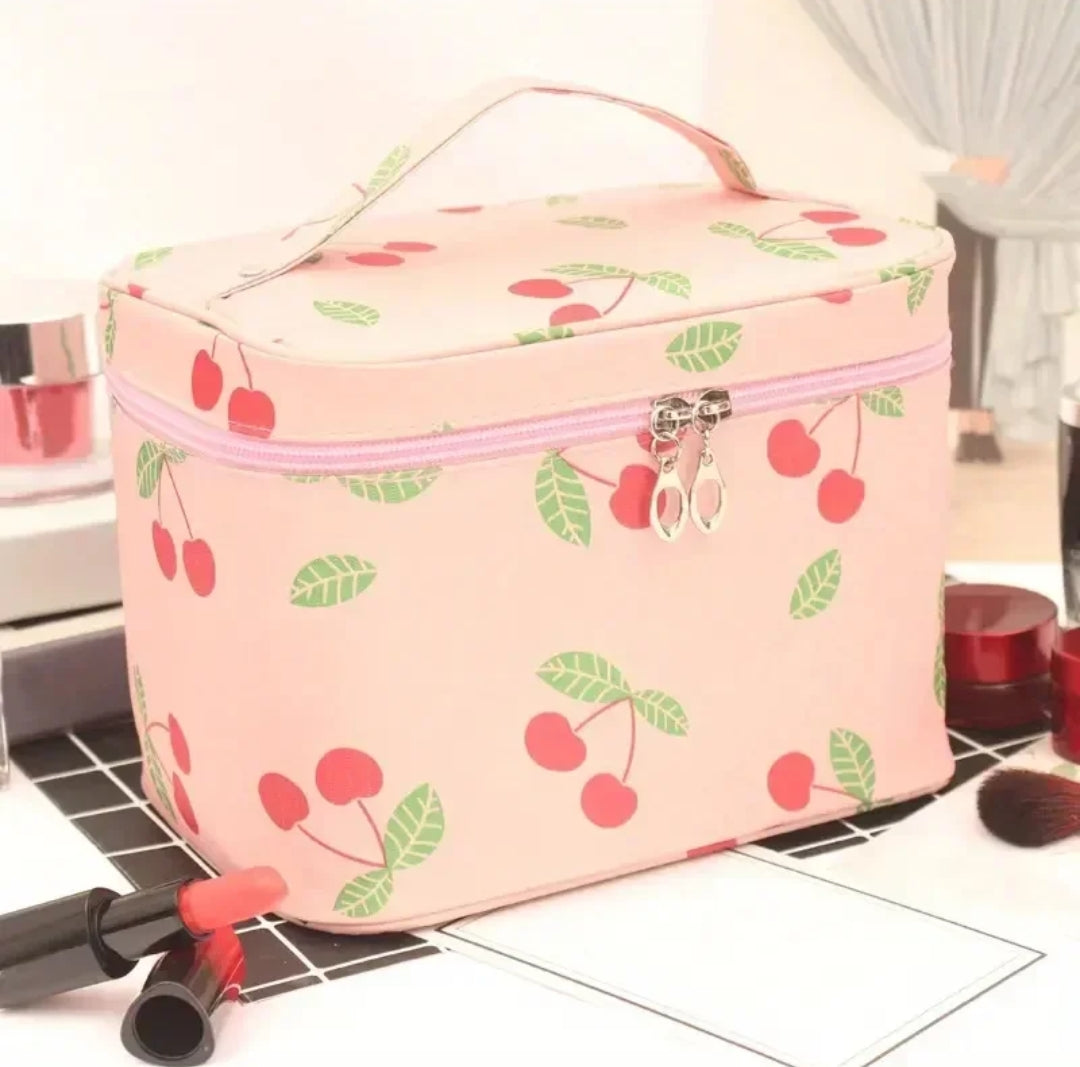 Floral Portable cosmetic makeup toiletry bags