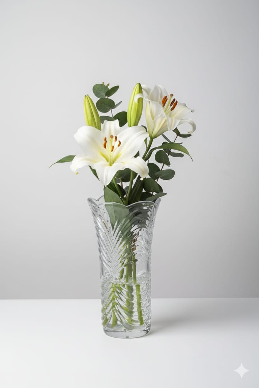 Cherry brand glass flower vase
