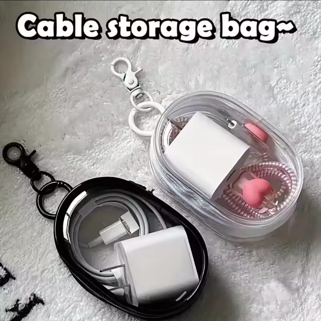 Portable Mini Clear Zipper Storage Bag