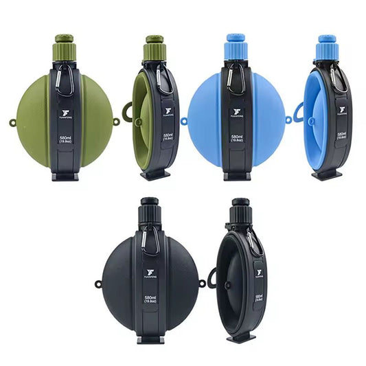 1PCS Foldable Silicone Water Bottle With Compass