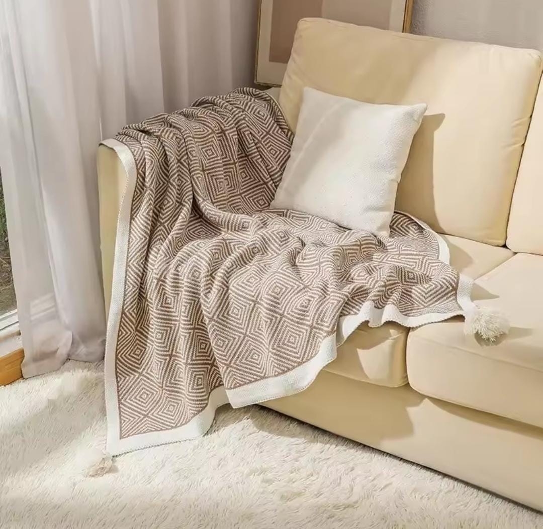 Bohemian knitted throw blankets