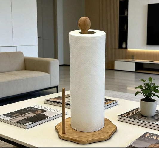 Bamboo Paper Towel Holder