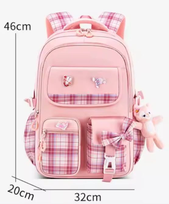 Checkered Student Backpack
