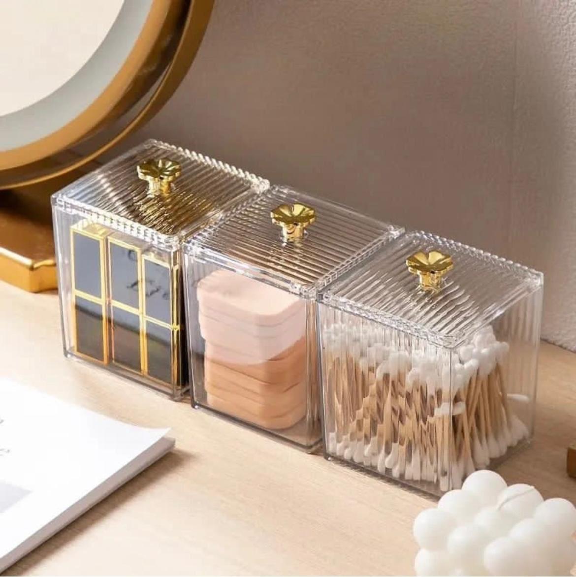 Single  Multifunction Makeup Cotton Pad Storage Box for Cotton Swab