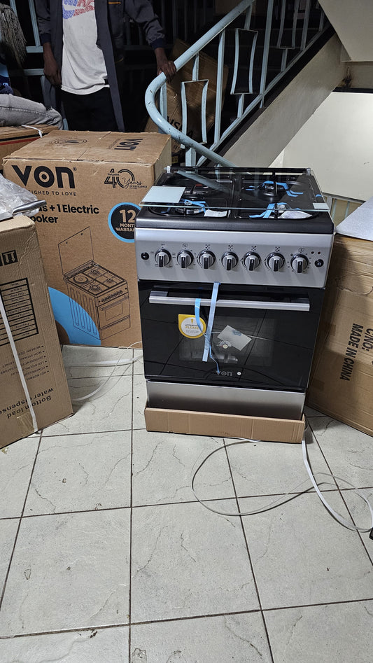 Von Cooker 3 Gas + 1 Electric - VCF553141NFS, Silver