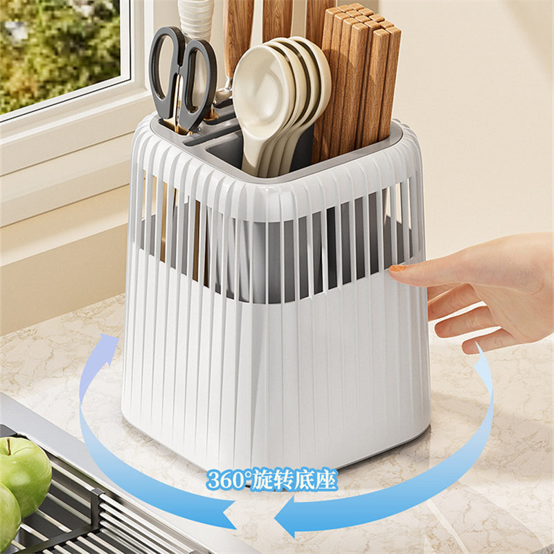 360° rotatable Multifunctional cutlery and chopstick holder