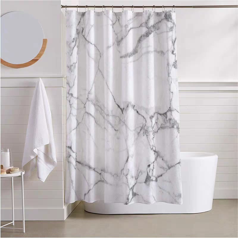 4pcs Bathroom Set – Matching Shower Curtain, Rugs, and toilet cover