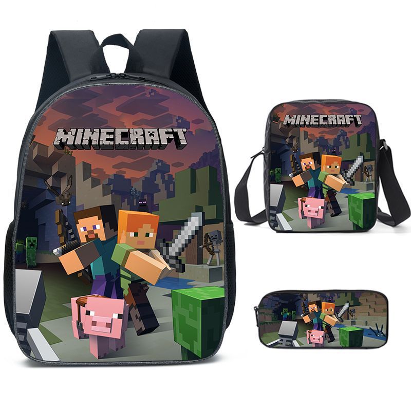 3 in 1 minecraft themed backpack