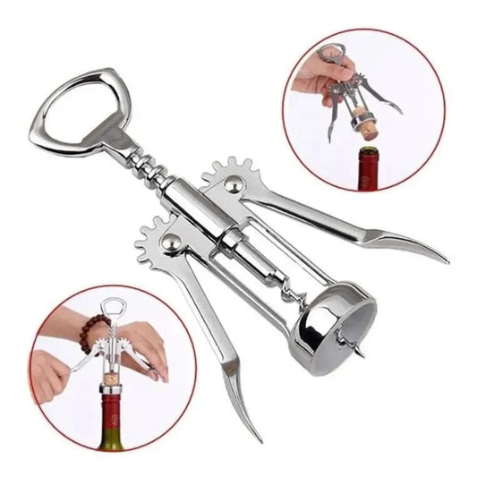 Wine bottle screw opener