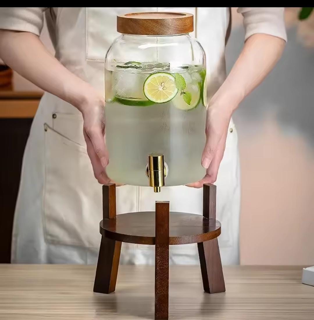 Juice/beverage dispenser with stand