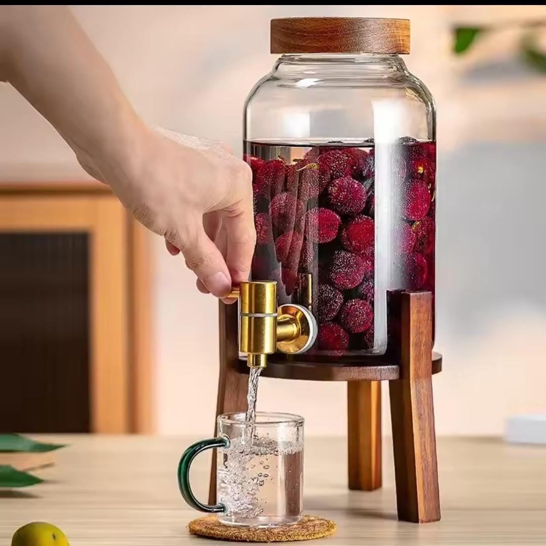 Juice/beverage dispenser with stand
