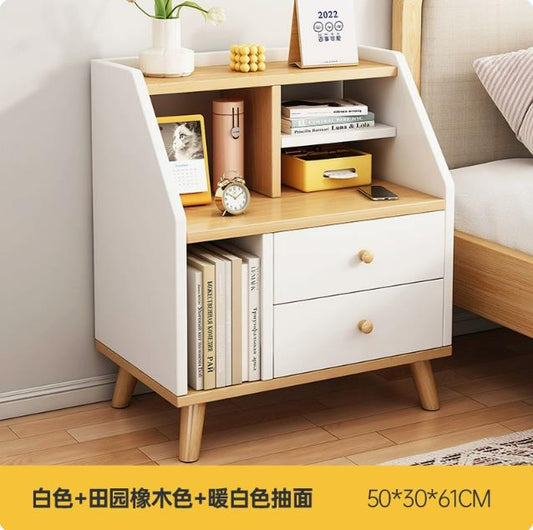 Storage Nordic Nightstand Table Aesthetic Minimal Space Saving Drawers Bedsides Table Small Cute Szafka Nocna Home Furniture