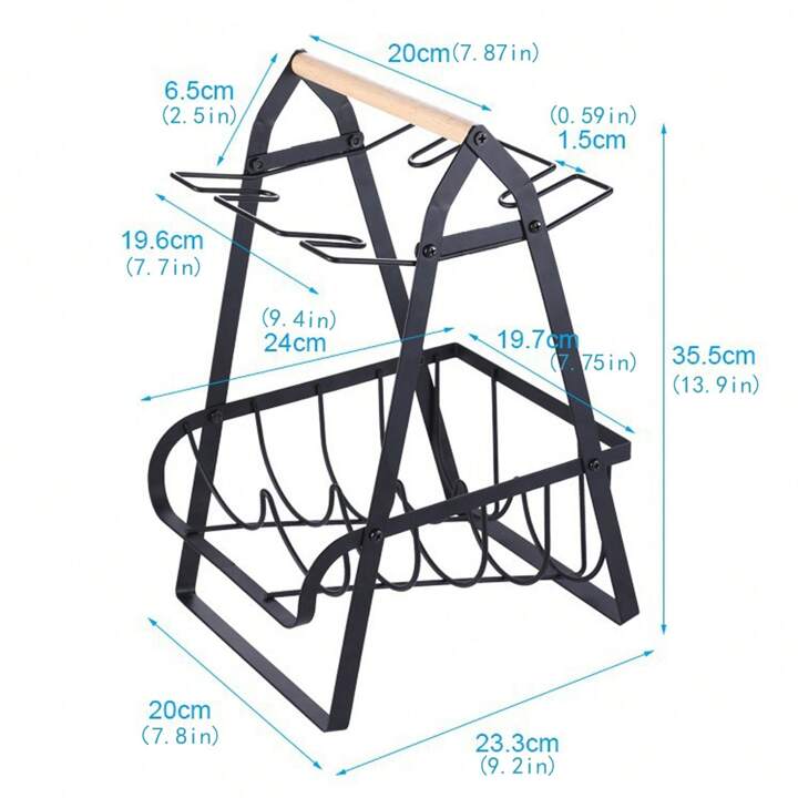 Metallic Countertop Wine Rack