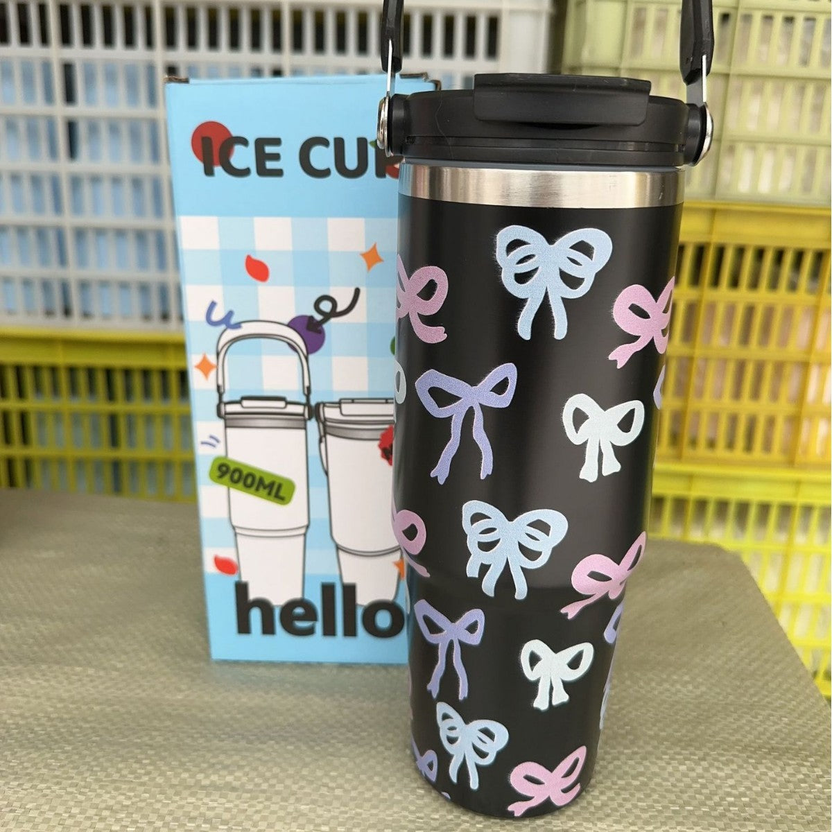 Floral thermal cups