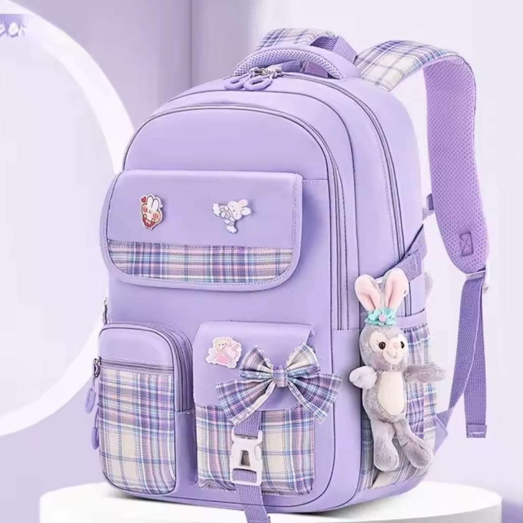 Checkered Student Backpack