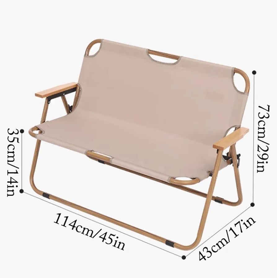 Portable double seat camping chair