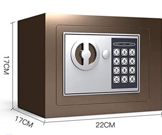 Electronic Storage Boxes with Combination Lock and Spare Keys, Digital Home Security Safe Box for Home Important Documents Valuables