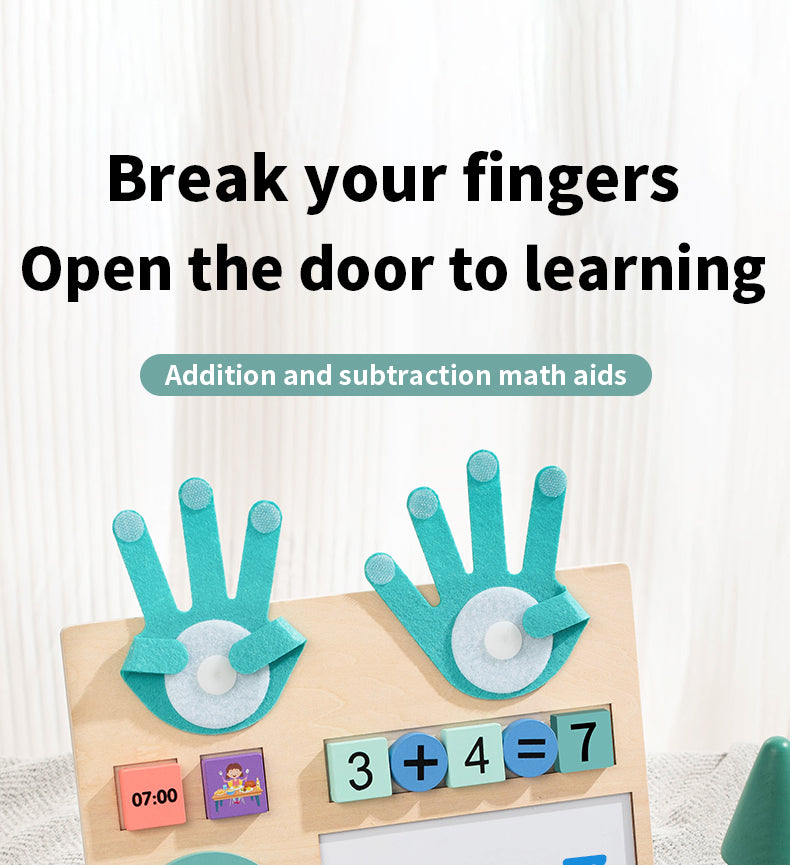 Montessori educational aids with clock