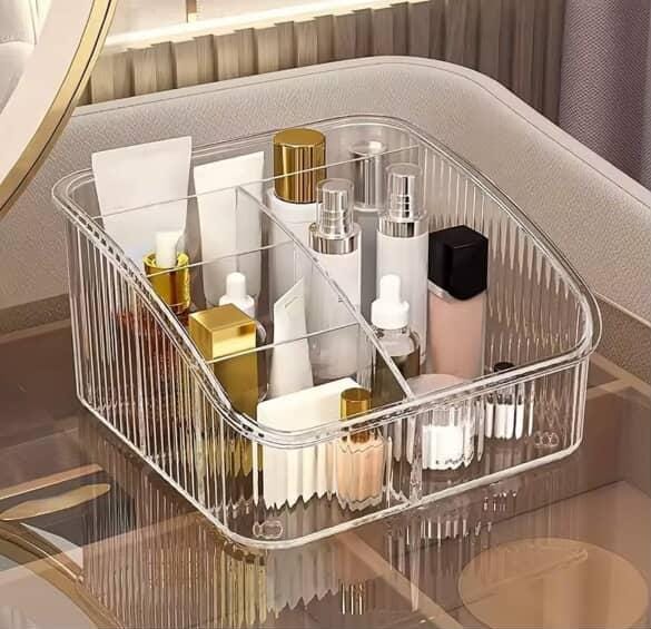 Heavy acrylic cosmetic organizer