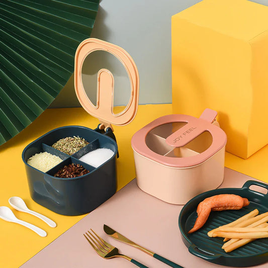 4 partition spice organizer jar