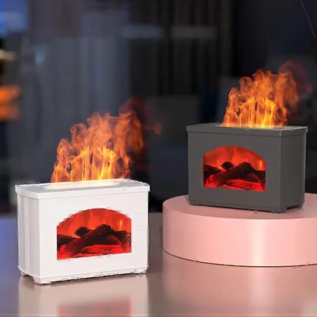 High Quality 3D Fireplace Aromatherapy Diffuser cool Mist Humidifier