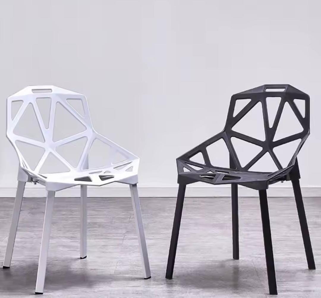 Modern simple geometric pattern like plastic chairs
