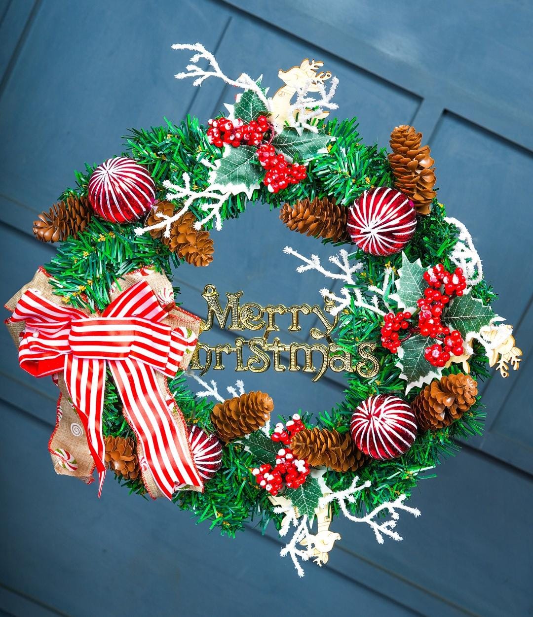 42CM FRONT DOOR CHRISTMAS WREATH