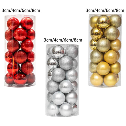 24pcs Christmas balls decor set