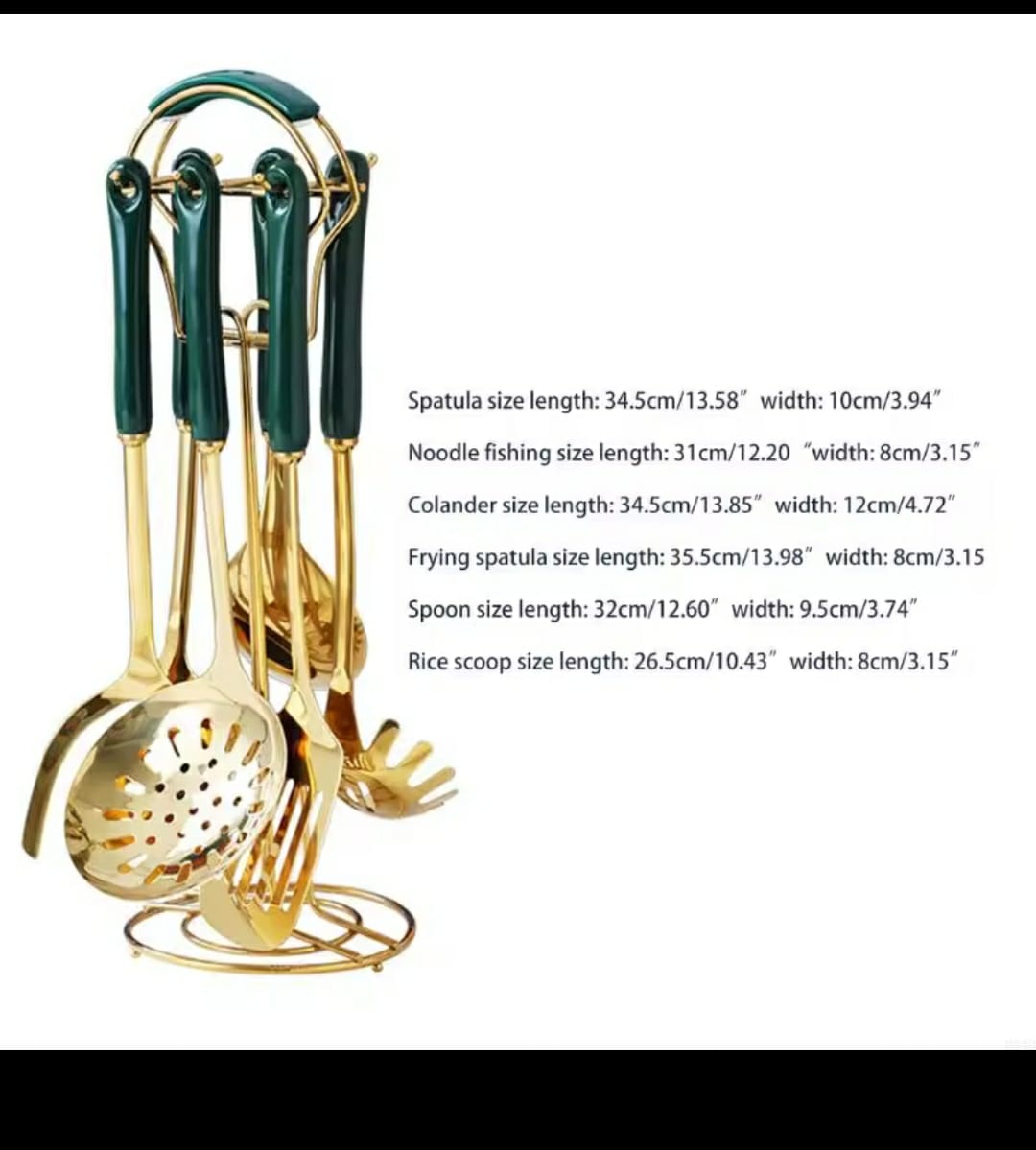 CERAMIC HANDLE Nordic & stainless steel serving spoon set now 7 in 1 set