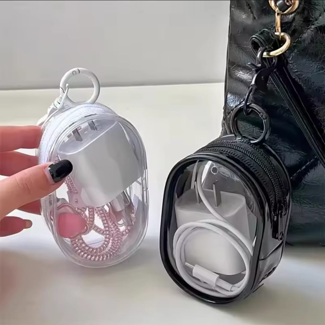 Portable Mini Clear Zipper Storage Bag