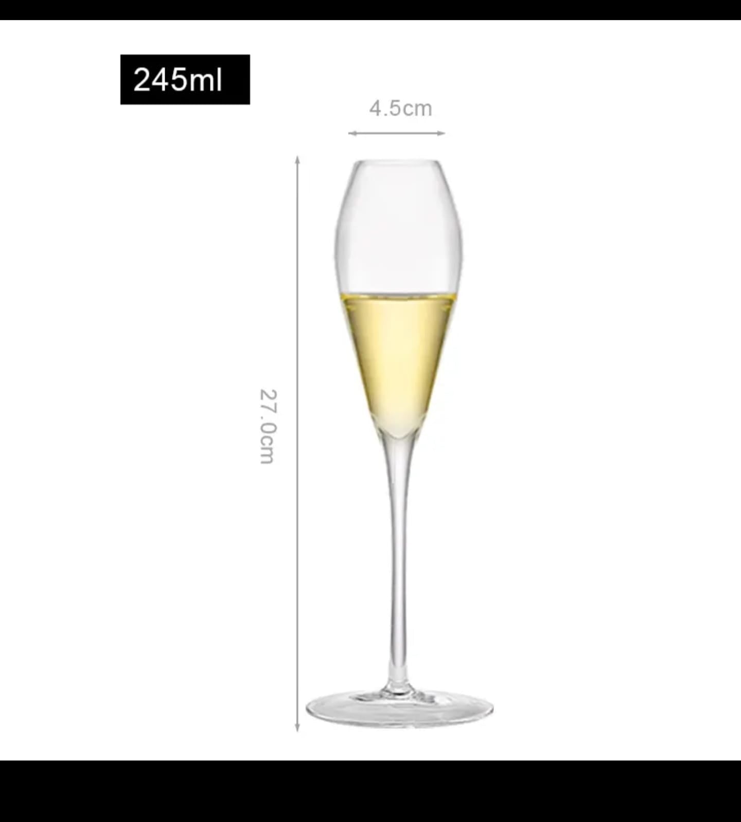 Elegant Tulip Crystal. Champagne Glasses
