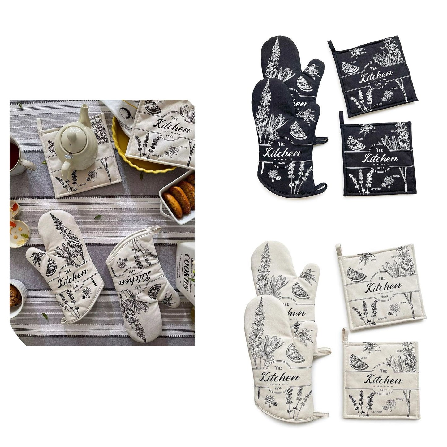 Kitchen Glove & Pot Holder set