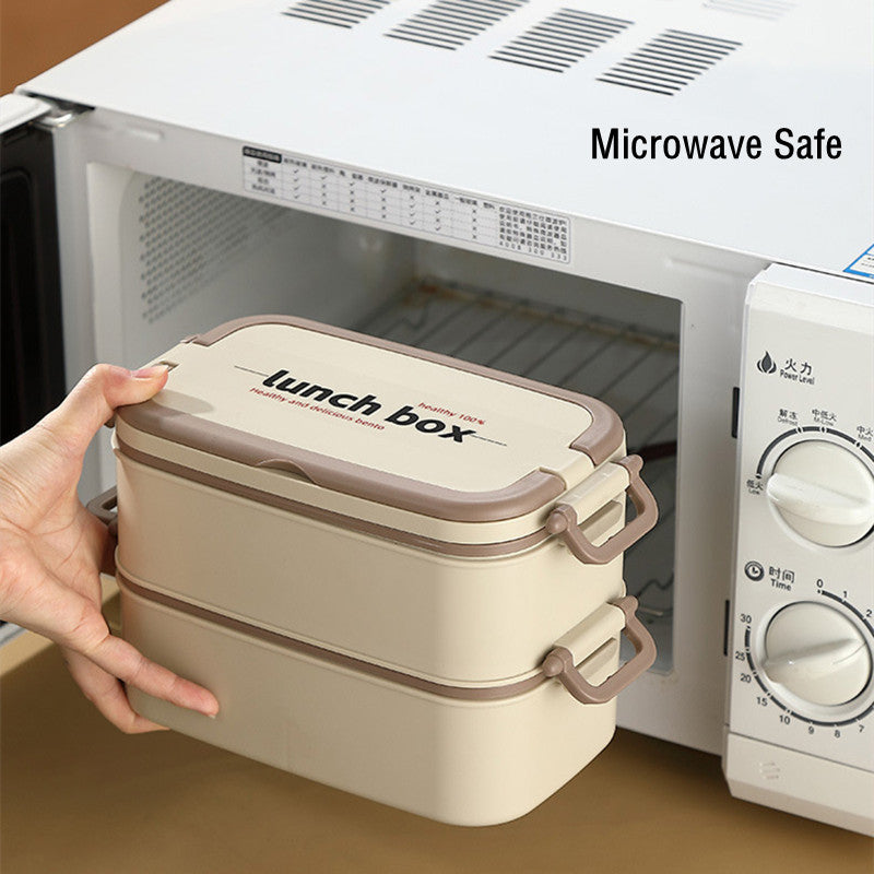 DOUBLE LAYERED LUNCH BOX WITH MATCHING LUNCH BAG