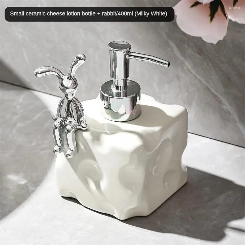Rabbit Cheese ceramic  bottled Home Liquid Soap Dispenser