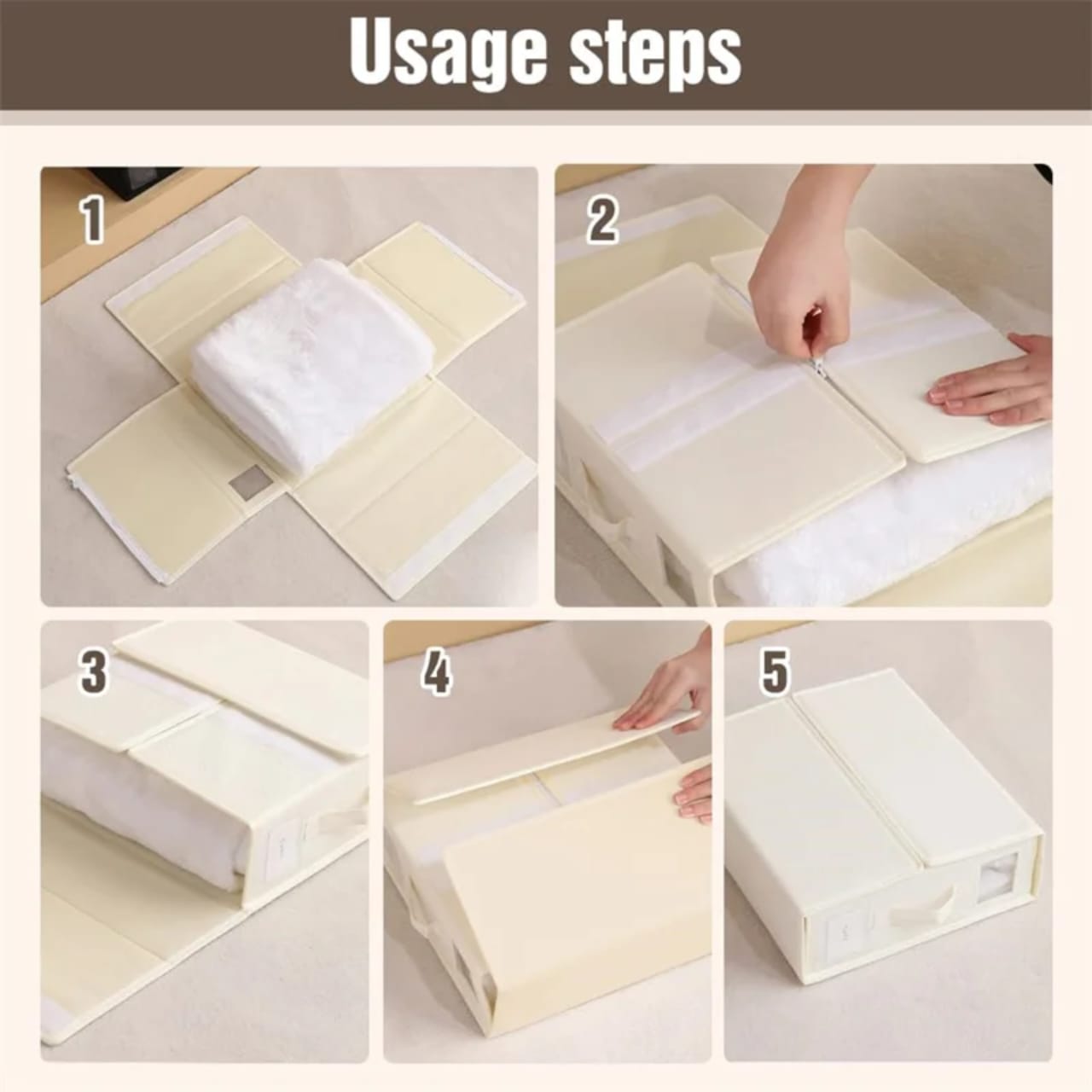 High Quality foldable Bed sheet organiser/Storage Box