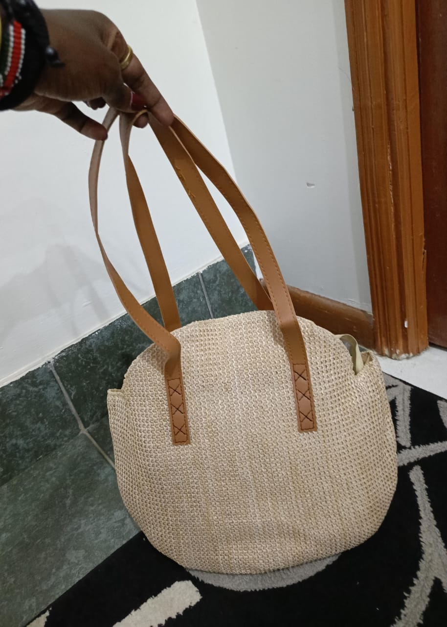 Summer woven underarm bag