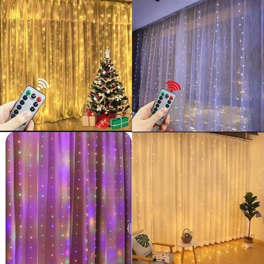 CURTAIN LIGHTS WITH REMOTE