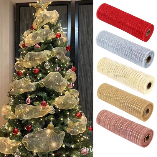 Christmas Mesh Ribbon decor