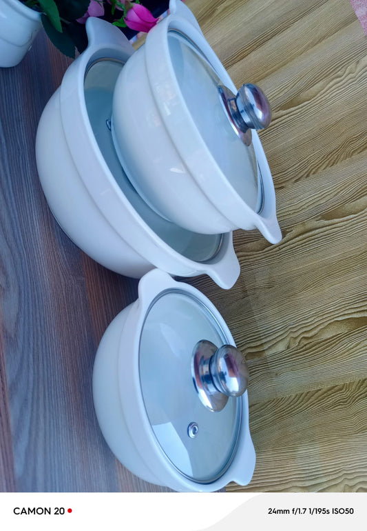 3pc serving Bowls textured 1ltr &2ltr,3ltr