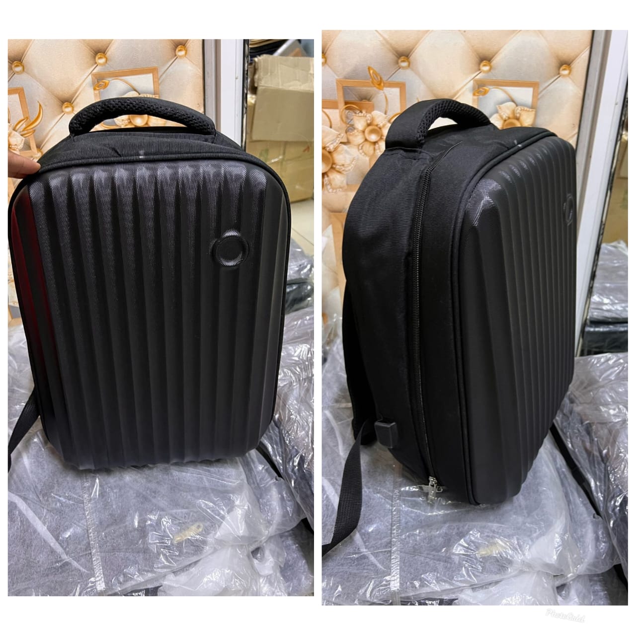 Black hard-shell backpack /laptop backpacks