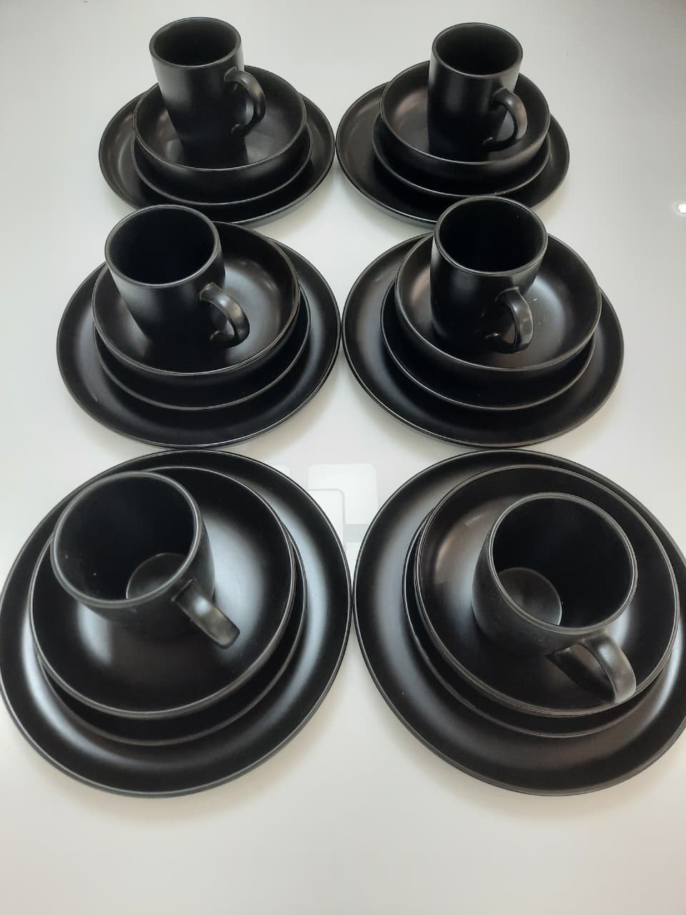 24pcs Mate black dinnerset