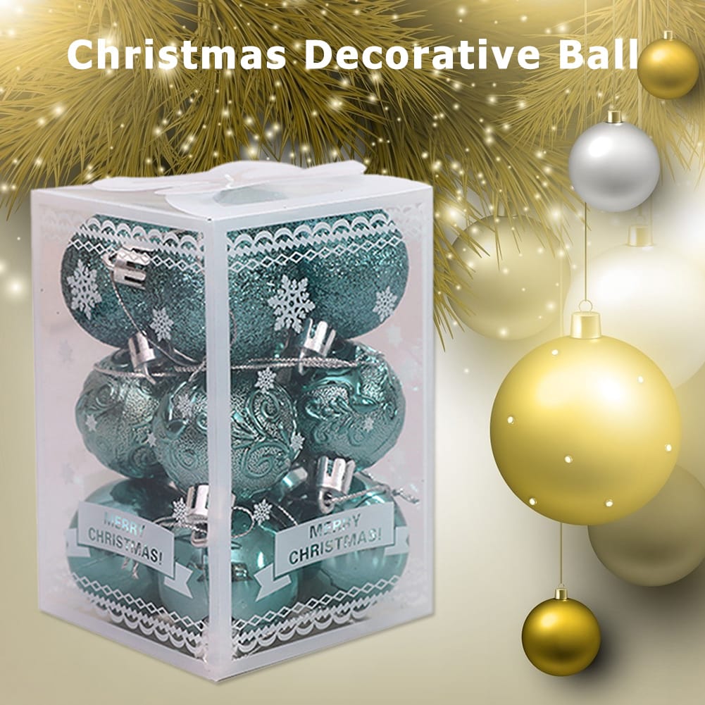 12pcs Christmas Tree Balls Decorations Baubles Party Wedding Ornament Tree Christmas Hanging Decor Christmas Pendant Decoración