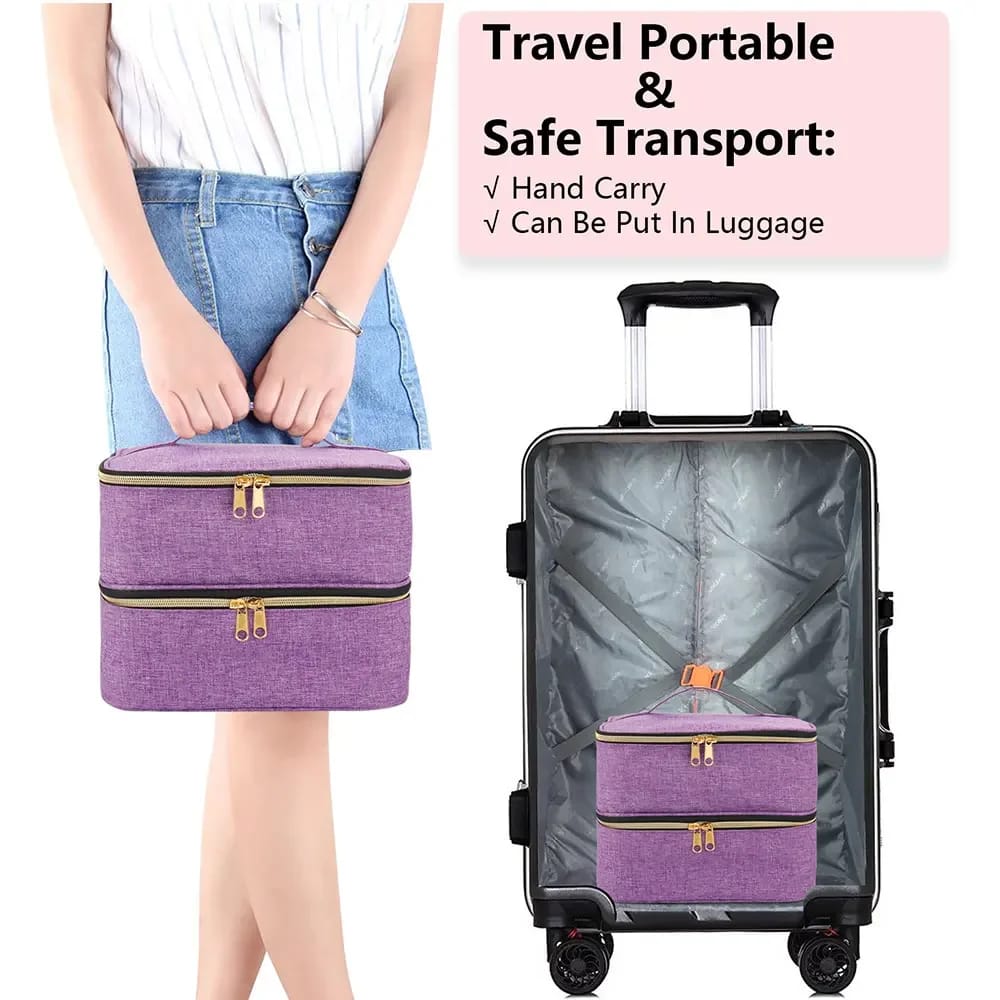 Nail polish travel organizer storage case